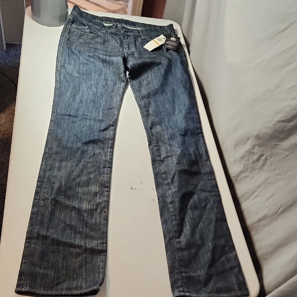 Rock & Republic NWT STELLA Straight Denim Jeans W/GEMS SIZE 29